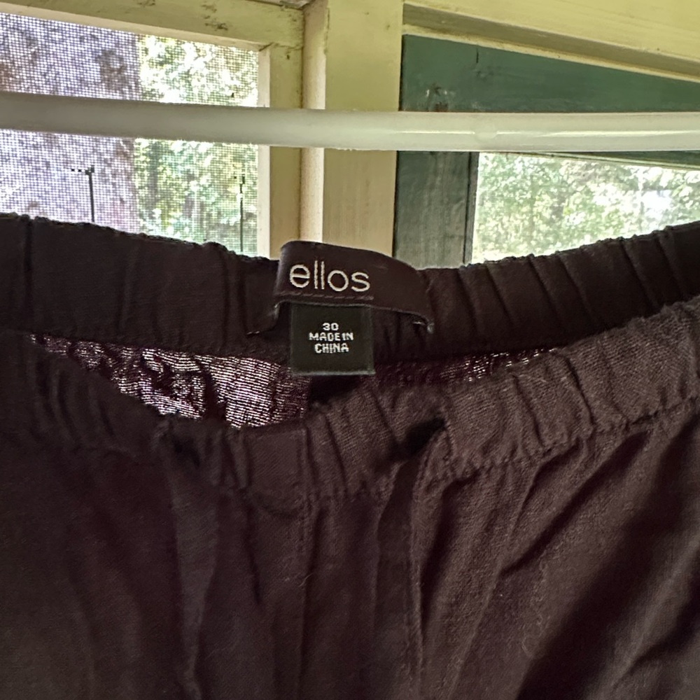 ellos Cropped Wide leg Pull on Linen Blend Plus Size Pants Sz 30 - Picture 4 of 17